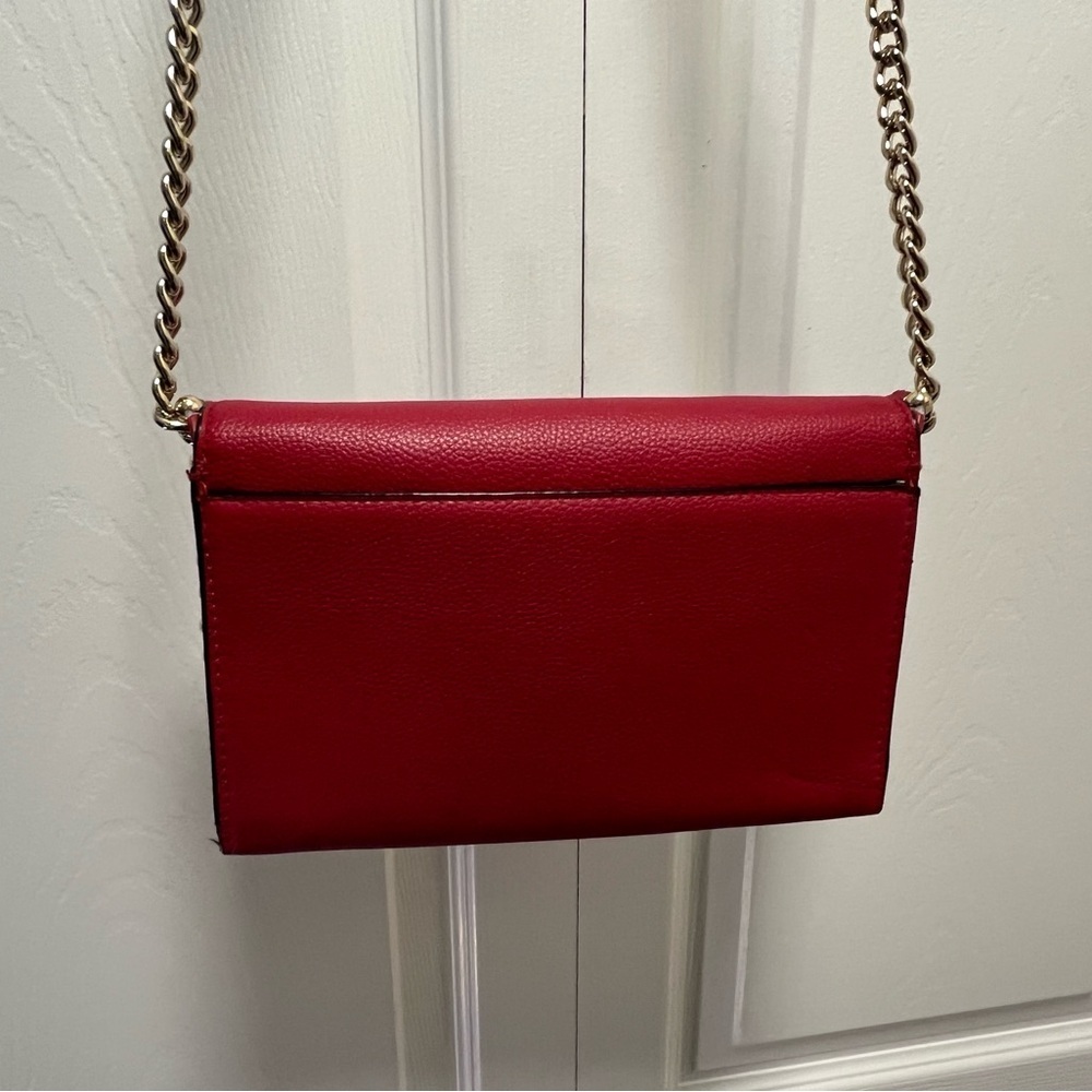 Victoria's Secret Red Clutch/Purse with Gold Accents - Picture 3 of 14